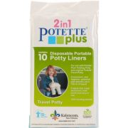 Potette Plus, Pachet Olita portabila, liner, 10 pungi biodegradabile, 700g, 14 luni+, albastra KDCKDS229