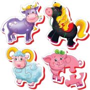 Puzzle Bebe Animale de la Ferma, 16 piese Roter Kafer RK6010-03 BBJRK6010-03_Initiala