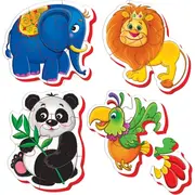 Puzzle Bebe Animale de la Zoo, 18 piese Roter Kafer RK1102-04 BBJRK1102-04_Initiala