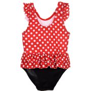 Costum baie cu volanase Minnie SunCity ET0051 BBJET0051_Rosu_18 luni (86 cm)