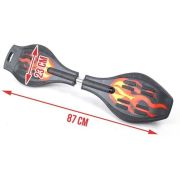 Placa Waveboard 2 roti silicon 75 mm Iso Trade MY2839 BBJMY2839_Negru/Rosu