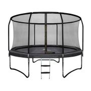 Trambulina de gradina 244cm cu plasa si scarita  Malatec MY2838 BBJMY2838_Negru