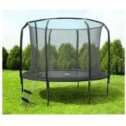 Trambulina de gradina 244cm cu plasa si scarita  Malatec MY2838 BBJMY2838_Negru