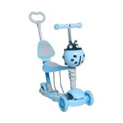 Trotineta buburuza 5 in 1 cu roti Led Kruzzel MY2841 BBJMY2841_Albastru