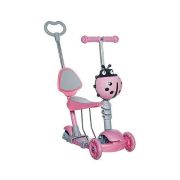 Trotineta buburuza 5 in 1 cu roti Led Kruzzel MY2841 BBJMY2841_Roz