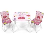 Set masuta si 2 scaunele Peppa Pig BBXPP8377