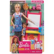 BARBIE CARIERE SET MOBILIER CU PAPUSA PROFESOARA DE PICTURA - VIVDHB63_GJM29
