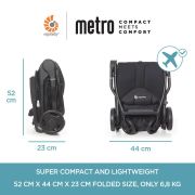 Carucior Compact Metro Ergobaby Gri pana la 22kg TNAMETRO15EU2