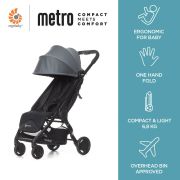 Carucior Compact Metro Ergobaby Gri pana la 22kg TNAMETRO15EU2