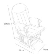 Tutti Bambini - Fotoliu reglabil alaptare, cu suport pentru picioare  Alb BBB211935/10CM