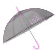 Umbrela manuala reflectorizanta gri cu roz Cool Kids Perletti - SOLPE15545