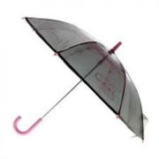 Umbrela manuala reflectorizanta gri cu roz Cool Kids Perletti - SOLPE15545