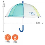Umbrela manuala reflectorizanta semi transparenta Cool Kids Perletti - SOLPE15558