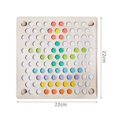 Joc educativ Mozaic cu bile din lemn Iso Trade MY17389 BBJMY17389_Initiala