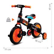 Bicicleta cu sau fara pedale si roti ajutatoare sun baby molto 014 orange edeedij02.014.1.3