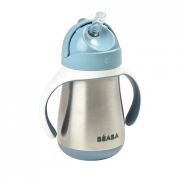 Cana inox cu pai 250ml - Albastru ERFB913481