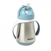 Cana inox cu pai 250ml - Albastru ERFB913481