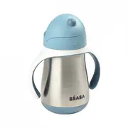 Cana inox cu pai 250ml - Albastru ERFB913481