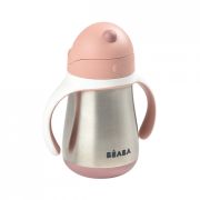 Cana inox cu pai 250ml - Roz ERFB913482
