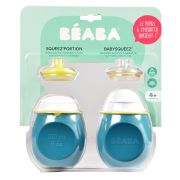 Set BabySqueez 2 in 1 si Recipient Squeez - Albastru ERFB912624