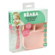 Set de masa silicon Beaba 2 piese - Roz ERFB913456