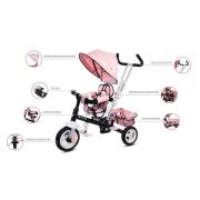 Tricicleta cu sezut reversibil sun baby 002 super trike plus pink edeedij01.002.1.6