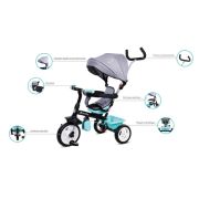 Tricicleta cu sezut reversibil sun baby 017 fresh 360 - turquoise grey edeedij01.017.1.3