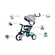 Tricicleta cu sezut reversibil sun baby 017 fresh 360 - turquoise grey edeedij01.017.1.3