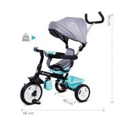 Tricicleta cu sezut reversibil sun baby 017 fresh 360 - turquoise grey edeedij01.017.1.3