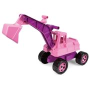 Excavator gigant Lena din plastic cu cupa de 70 cm Roz - SOLLE02137