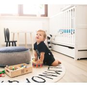Patut Din Lemn Masiv, Transformabil Pentru Bebe Si Junior, Hampton 140 X 70 Cm Pjbhampton_140