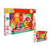Set alimente diverse fructe si legume si cutit Globo cu velcro - SOLGL39465