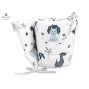 MimiNu - Aparatoare patut 120X60 cm, Dino Granat BYN6426972004923