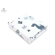 MimiNu - Cearceaf cu elastic, 120X60 cm, Dino Granat BYN6426972004978