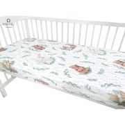 MimiNu - Cearceaf cu elastic, 120X60 cm, Lulu Natural BYN6426972005005
