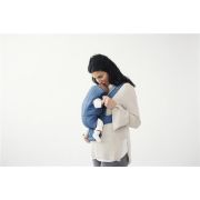 BabyBjorn - Marsupiu anatomic Mini, cu pozitii multiple de purtare – Vintage Indigo, Bumbac BSAFE021074E1
