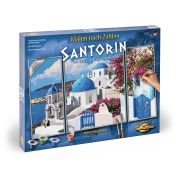 KIT PICTURA PE NUMERE SCHIPPER SANTORINI GRECIA, 3 TABLOURI VIV609260783