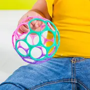 Bright Starts - Minge Oball Classic Easy-Grasp - Roz/Purpuriu BBB12289