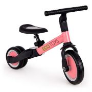 Tricicleta echilibru cu pedale ecotoys tr001, 4 in 1, roz edeeditr001pink