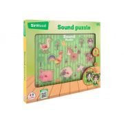 Puzzle animale cu sunete Globo Legnoland 8 piese - SOLGL39936