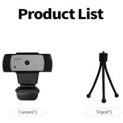 Camera Web 5MP, USB 2.0, FullHD, Autofocus, Trepied inclus In One IO0040 BBJIO0040_Negru