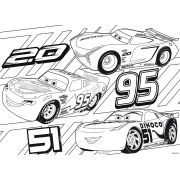Puzzle de colorat maxi - Cars 3 (60 piese) EDULS64007