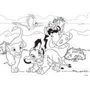Puzzle de colorat maxi - Regele leu (24 piese) EDULS74105