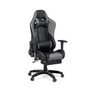 Scaun gaming off 306, spatar rabatabil, cotiere reglabile, piele ecologica, suport picioare, perna cervicala si lombara, inaltime ajustabila, 110 kg drm3354