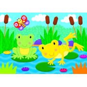 Set 4 puzzle-uri - animalute (2, 3, 4, 5 piese)