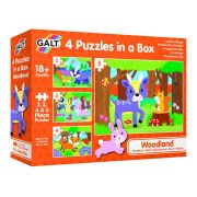 Set 4 puzzle-uri - animalute din padure (2, 3, 4, 5 piese)