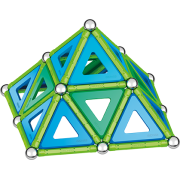 Set de construcie magnetic Geomag, Green Line Classic Panel, 114 piese - 4AKGEOM-473