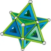Set de construcie magnetic Geomag, Green Line Classic Panel, 114 piese - 4AKGEOM-473