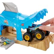HOT WHEELS LANSATOR MONSTER TRUCK RECHINUL CU DOUA MASINUTE VIVMTGKY01_GKY03