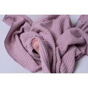 Paturica bebe, tricotata bumbac 72 x 110cm, Puzzle Roz PJB81874